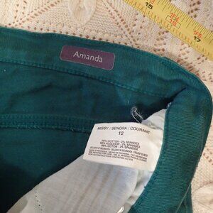 Gloria Vanderbilt Teal green Jeans.